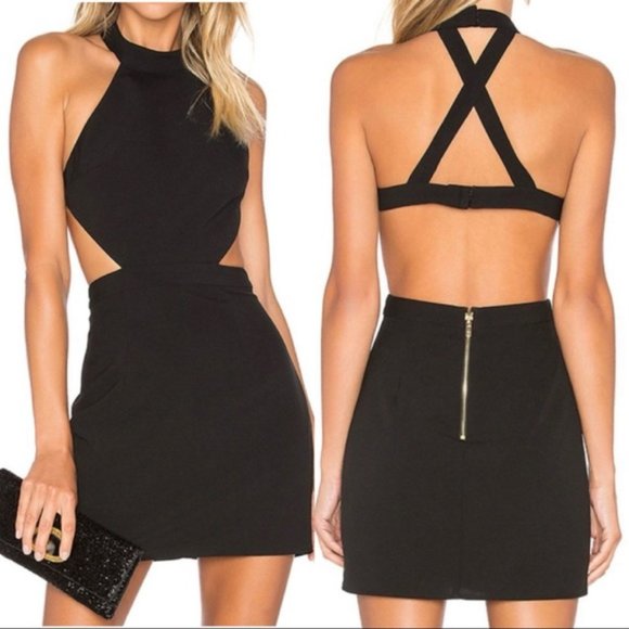 NBD X NAVEN black Show It Off bodycon mini dress - Picture 1 of 9